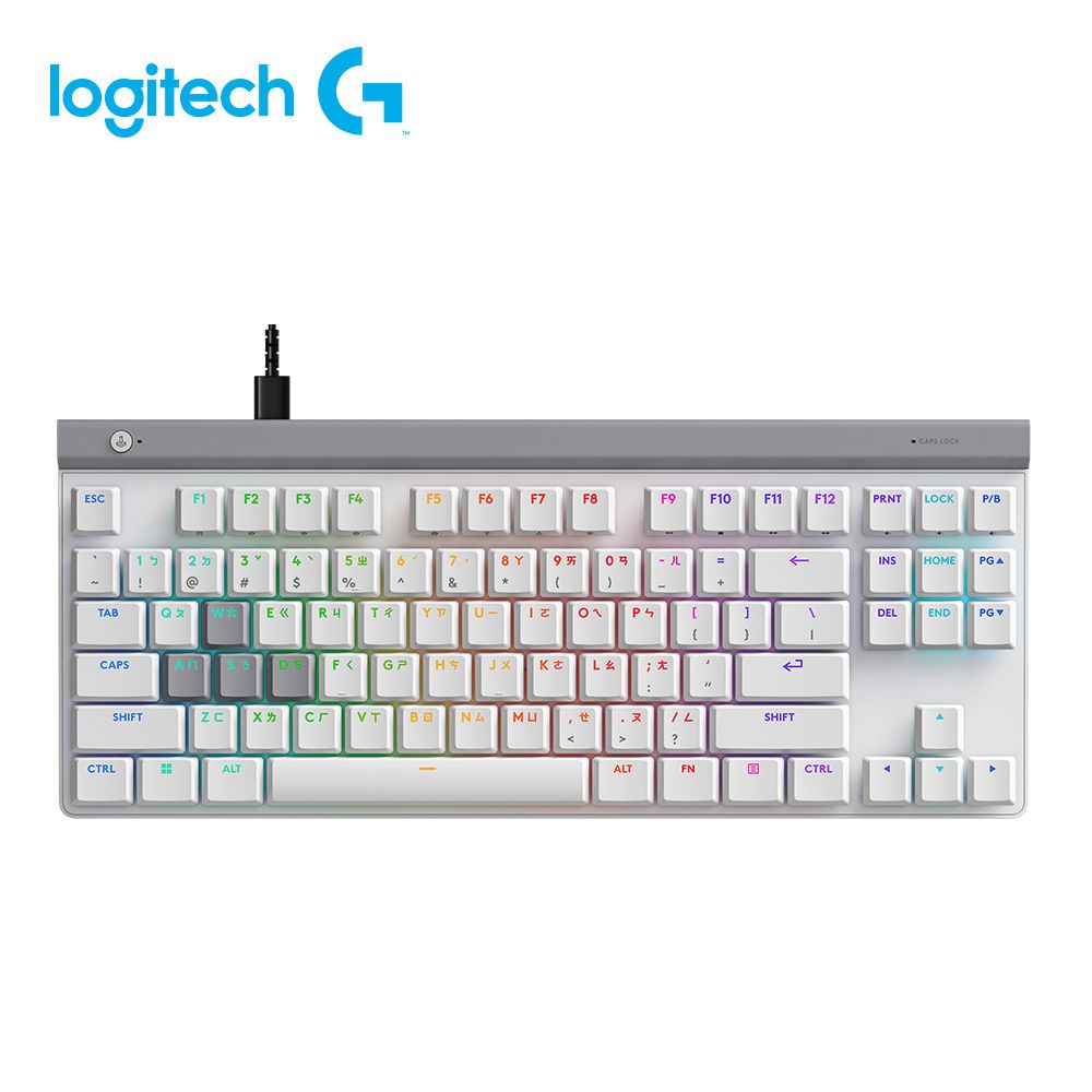 Logitech 羅技Logitech G G515 RAPID TKL 類比磁軸電競鍵盤|白色