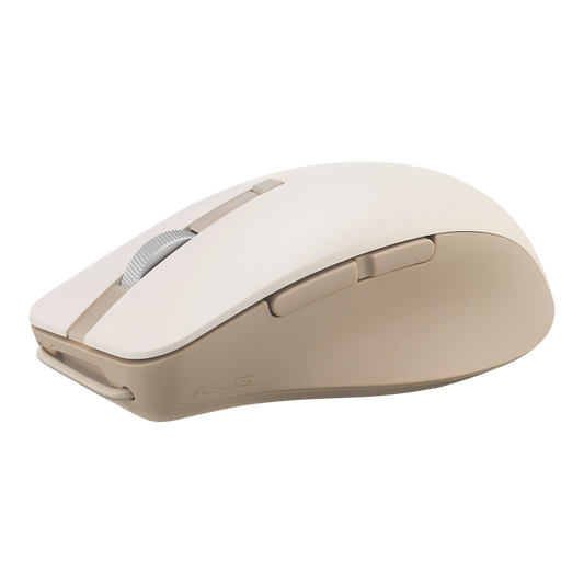ASUS SmartO 靜音無線滑鼠 (MD200)燕麥奶色