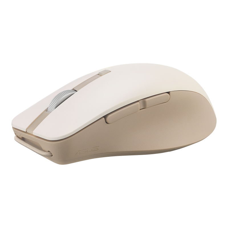 ASUS SmartO 靜音無線滑鼠 (MD200)燕麥奶色